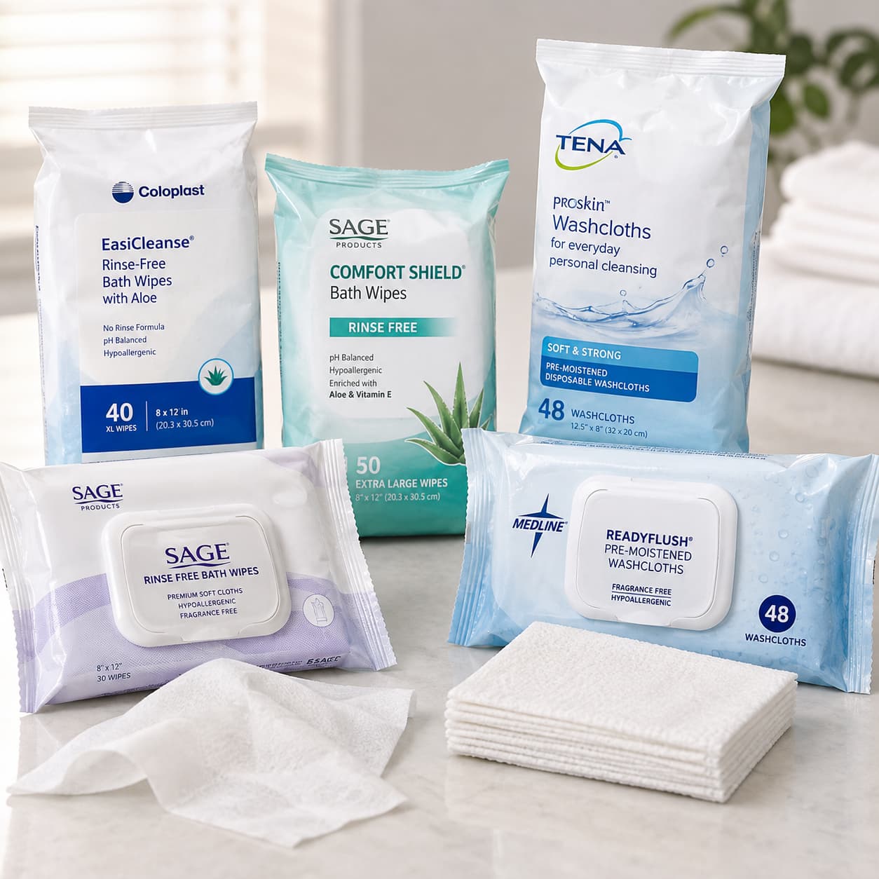 Bath Wipes and Washcloths category