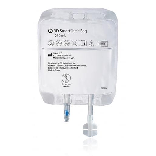 SmartSite Bag EVA Empty Bag 250 mL Sterile Fluid Path - Case of 125 - Image 1
