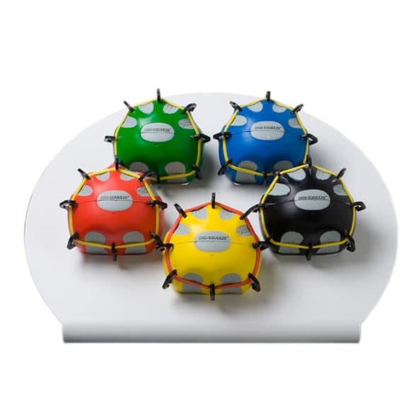 CanDo Digi-Extend n' Squeeze Hand Exerciser 5 Piece Set, With Stand,Medium - Image 1