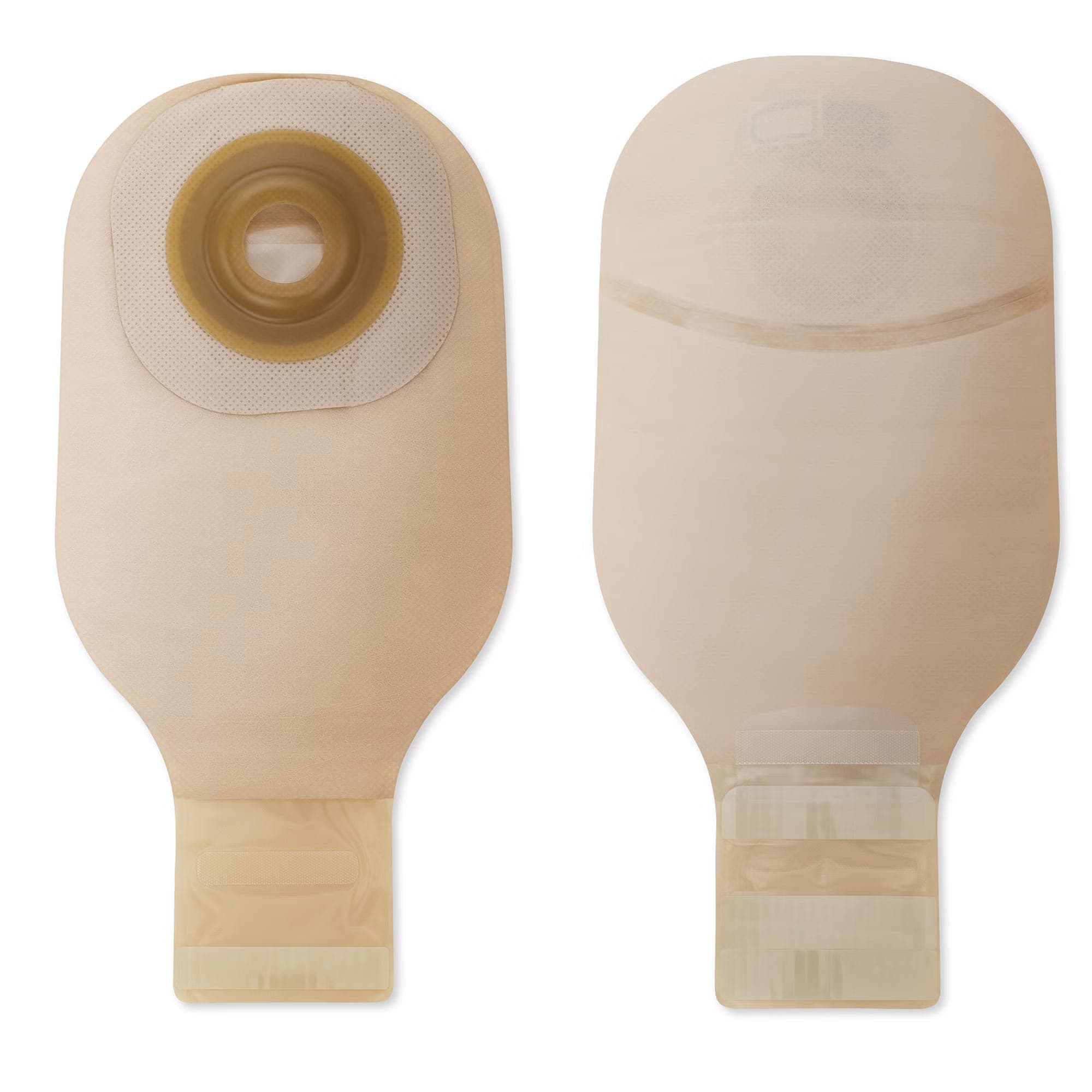 Premier 1-Piece Drainable Ostomy Pouch With Soft Convex Flextend Barrier, Beige, 7/8 Inch - Box of 5 - Image 1