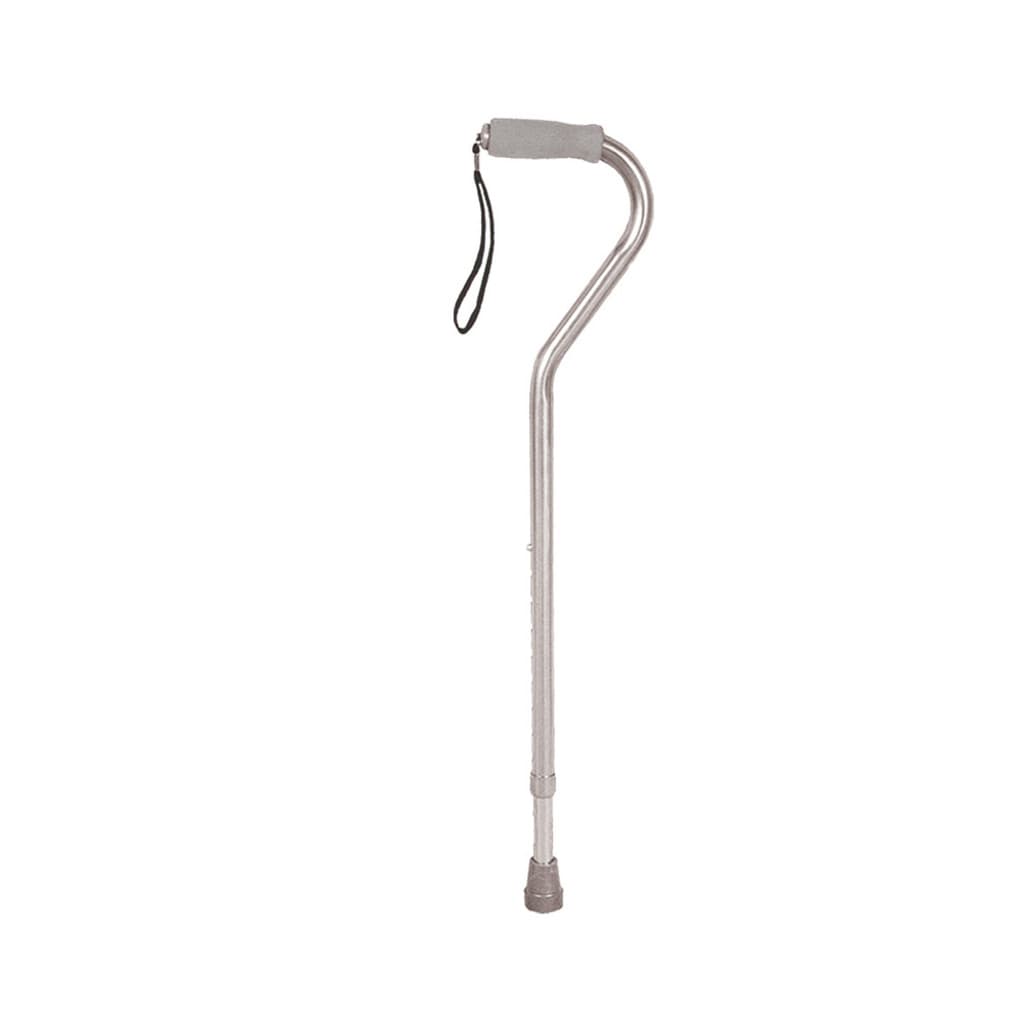 Drive Offset Handle Aluminum Canes, Silver - Each - Image 1