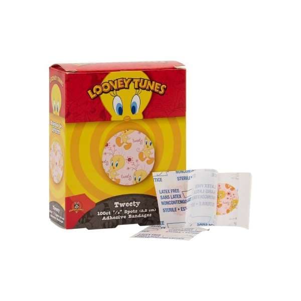 Looney Tunes Adhesive Spot Bandage, 7/8 Inch - Box of 100 - Image 1