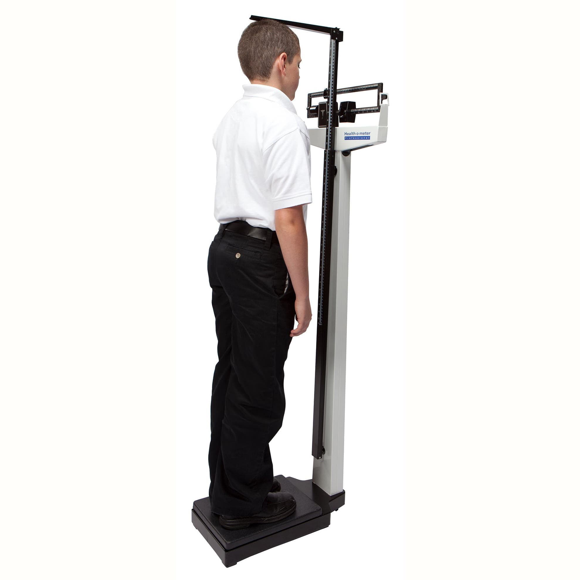 Health O Meter Mechanical Beam Platform Scale with Height Rod, 390 lbs. - Image 3