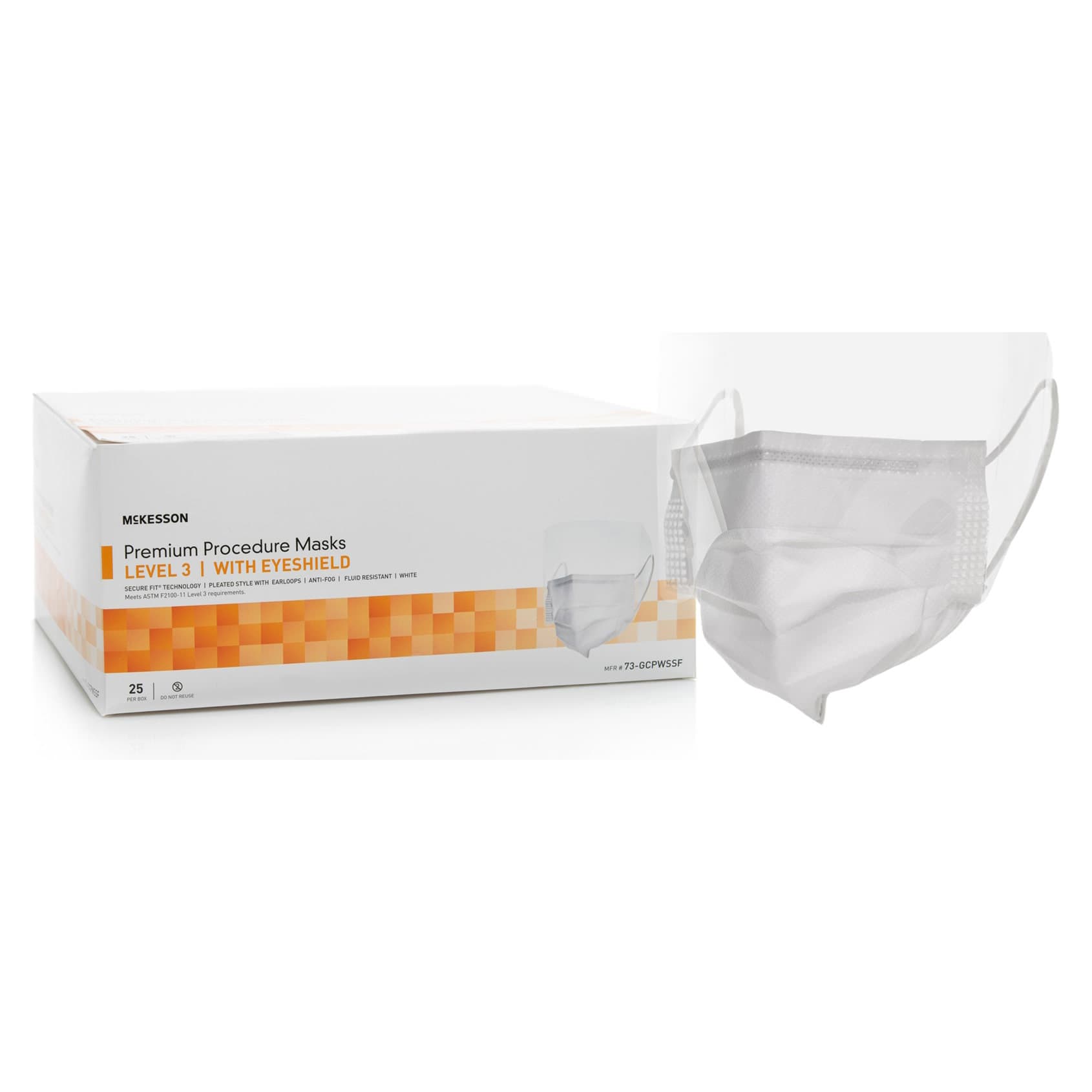McKesson ASTM Level 3 Procedure Mask with Eye Shield