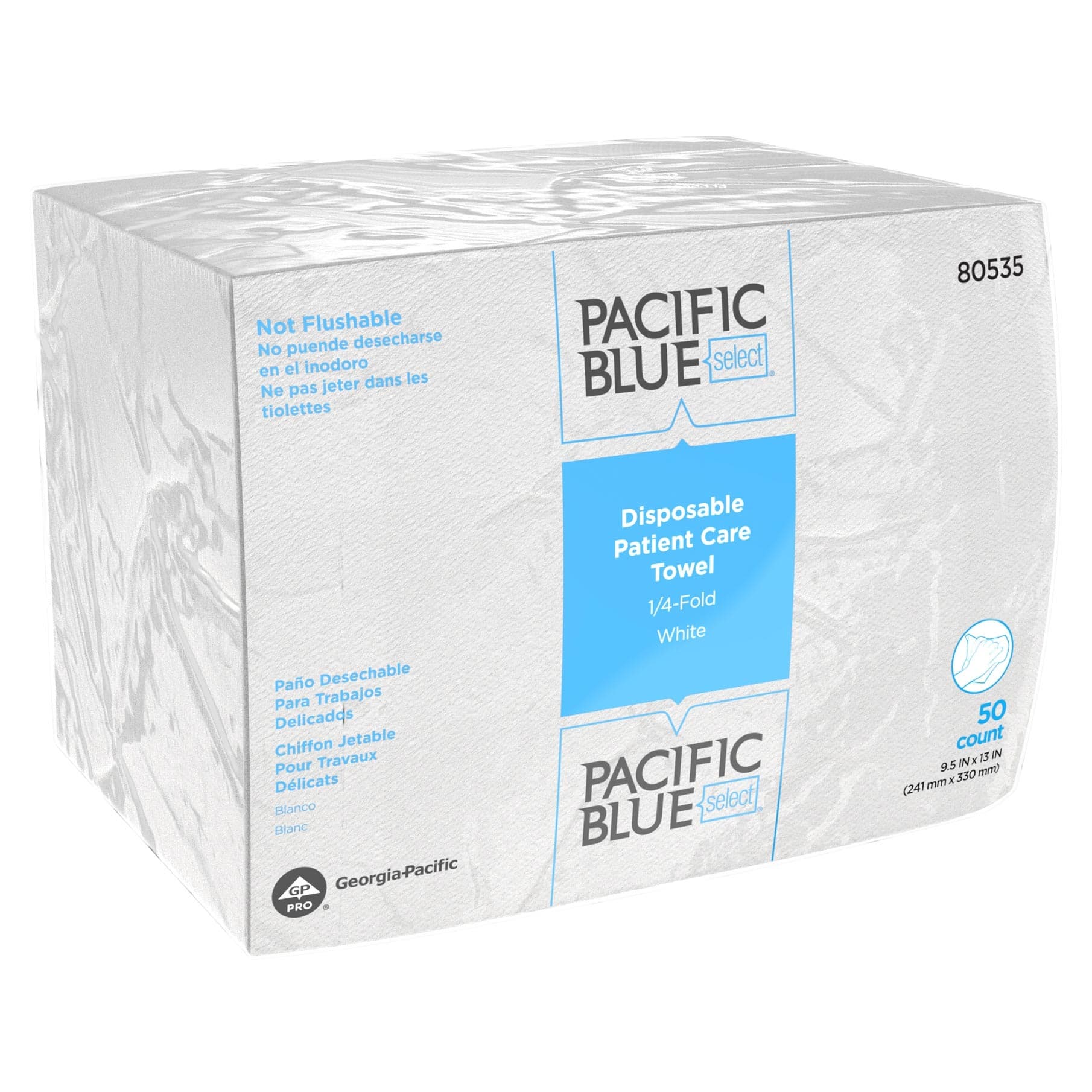 Pacific Blue Select Washcloth White, 9-1/2 x 13 Inch - Case of 1000 - Image 1