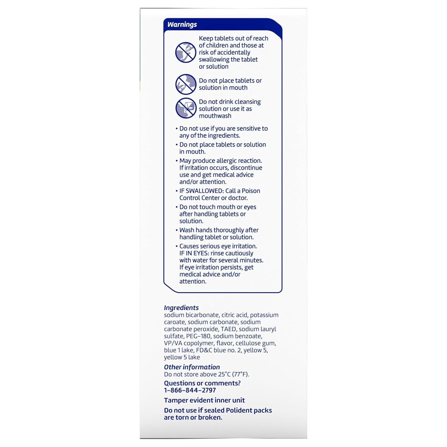 Polident Antibacterial Dental Appliance Cleanser Tablets - Image 2