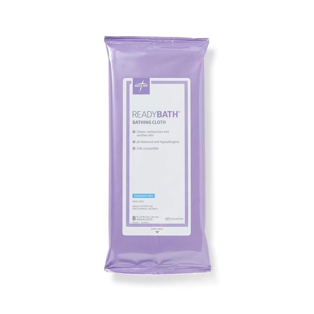 ReadyBath Rinse-Free Bath Wipe, 8 x 8 Inch - Case of 30