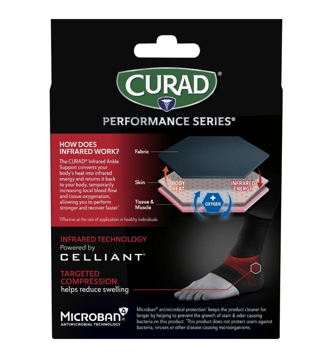 Curad Performance Series Ironman Infrared Elastic Ankle Support - Image 2