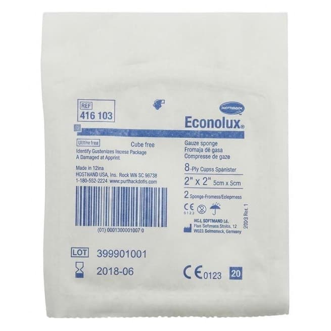 Econolux Woven Gauze Sponge, 8-Ply, 2 x 2 Inch - Image 1