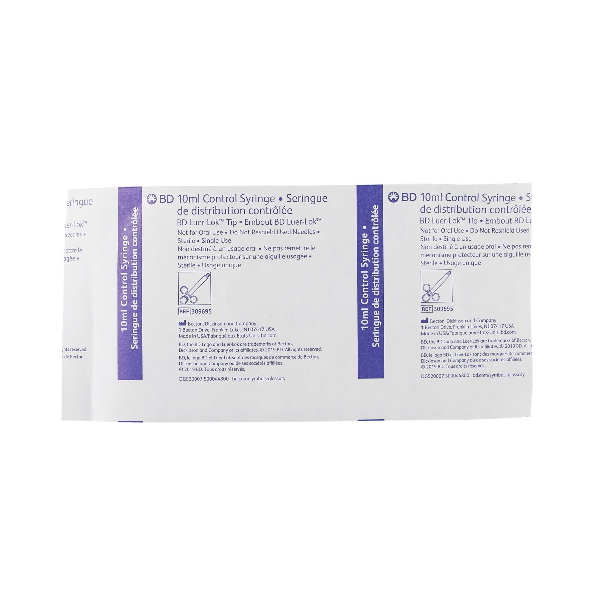 BD 10 mL Control Syringe with Luer-Lok Tip - Image 2