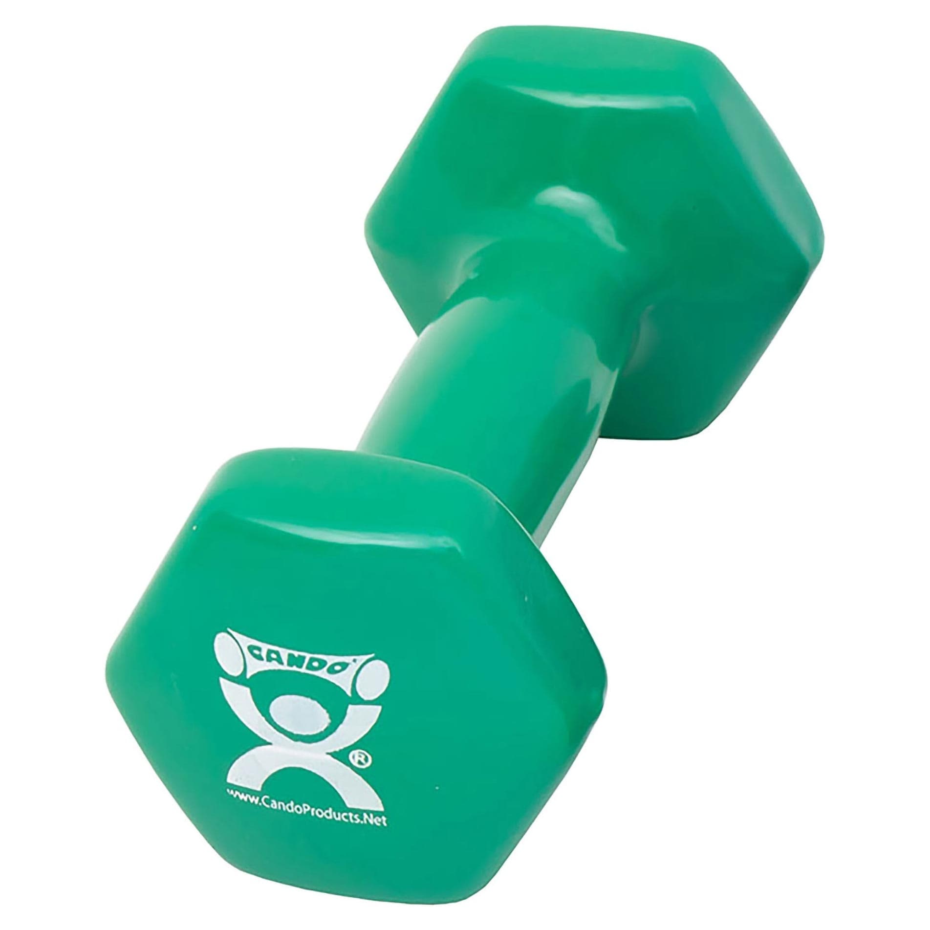 CanDo vinyl coated dumbbell, Green, 3 Lb - Each - Image 1