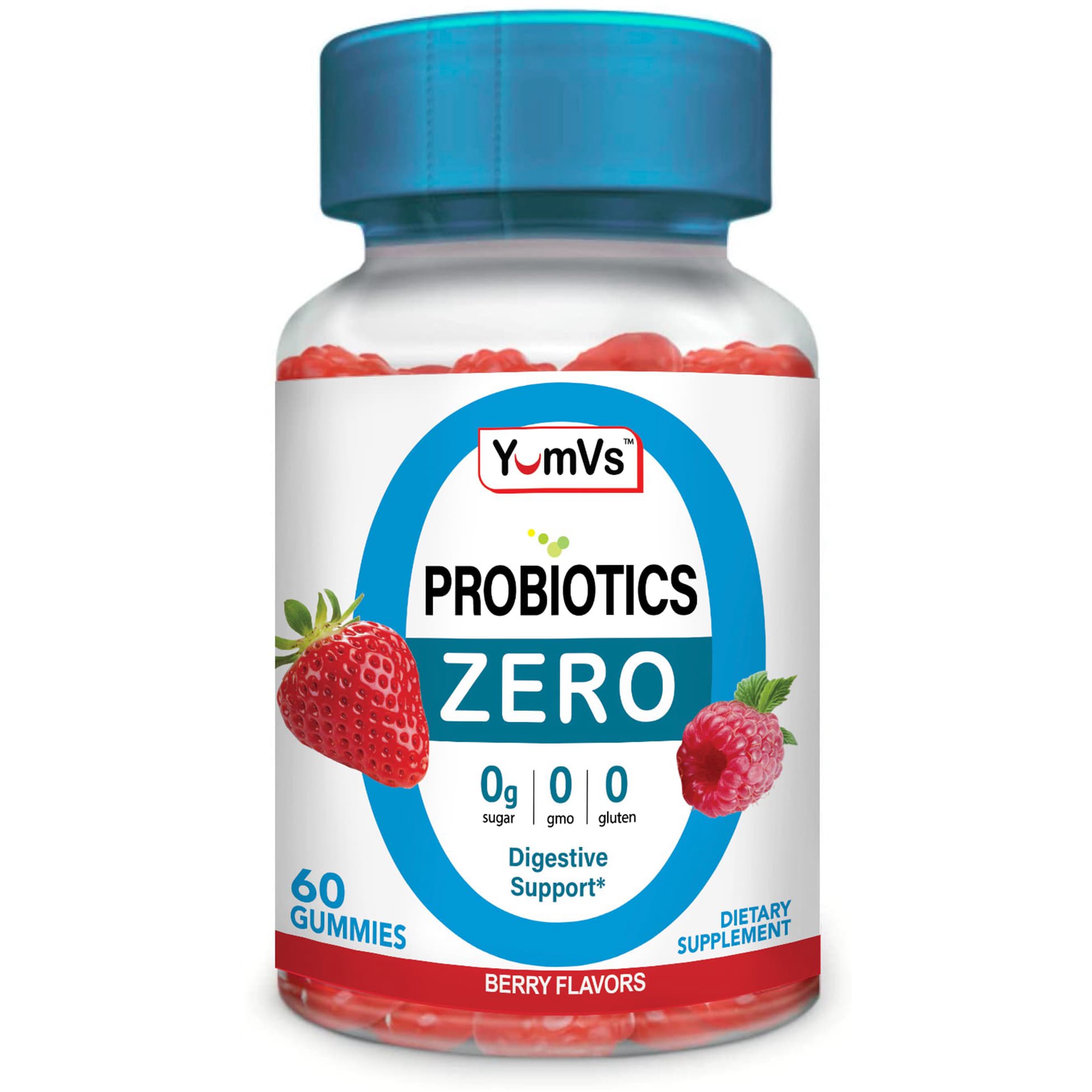 YumVs Zero Sugar Probiotic Gummies - Bottle of 60 - Image 1