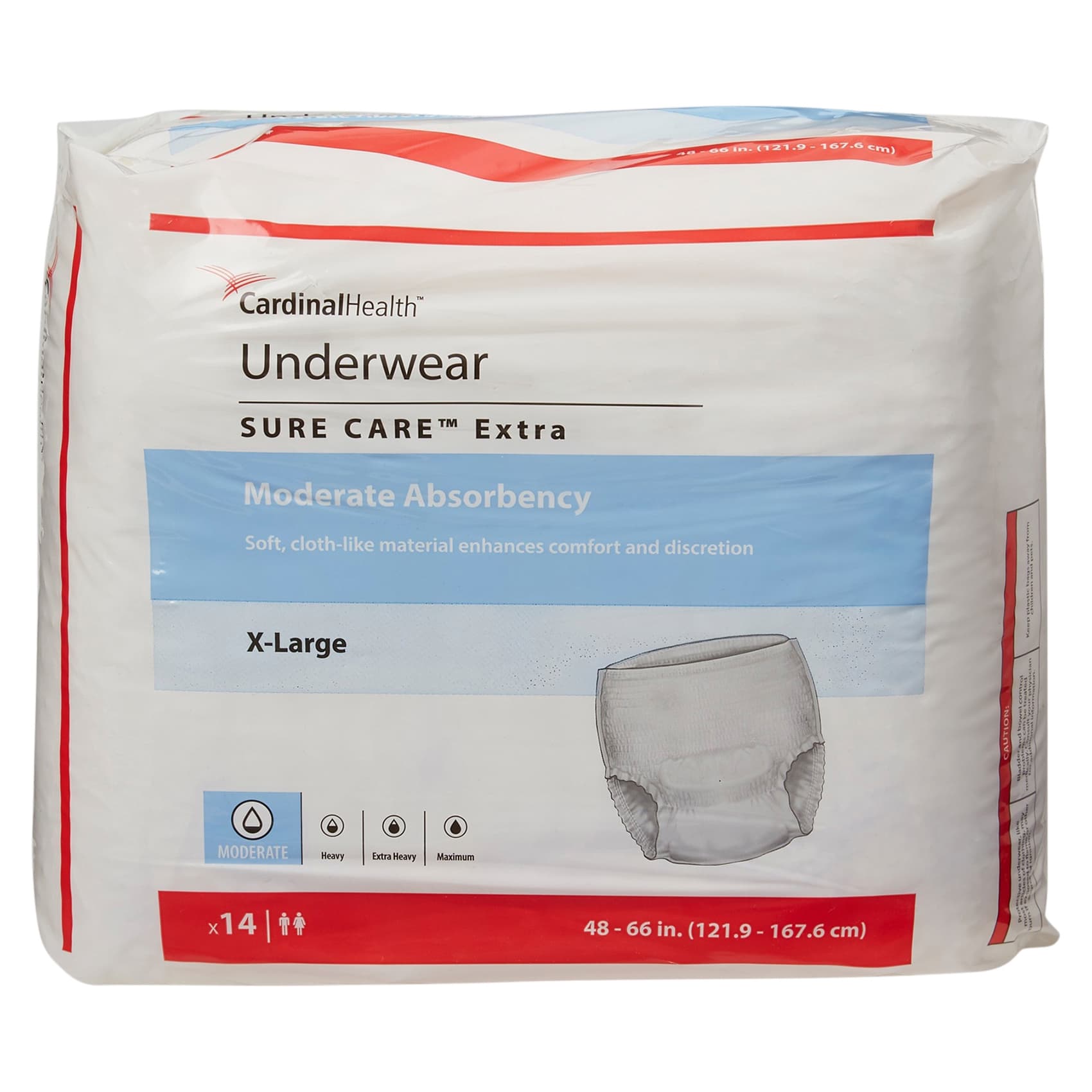 Cardinal Health Sure Care Extra Underwear, Extra Large - Box of 56 - Image 1