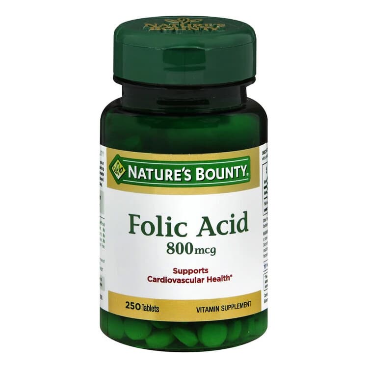 Nature's Bounty Folic Acid, 800 mg - Bottle of 250