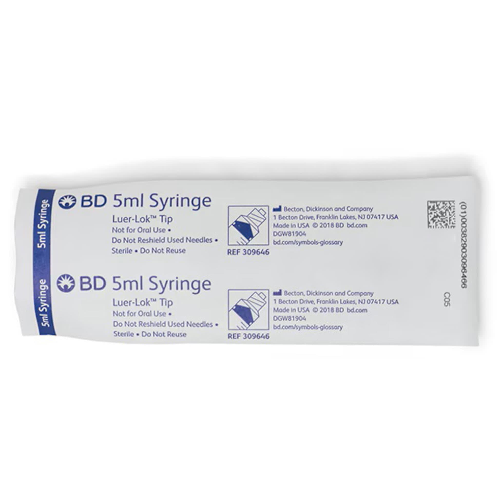 BD Luer-Lok Flat Top Style General Purpose Syringe, 5 mL - Image 3