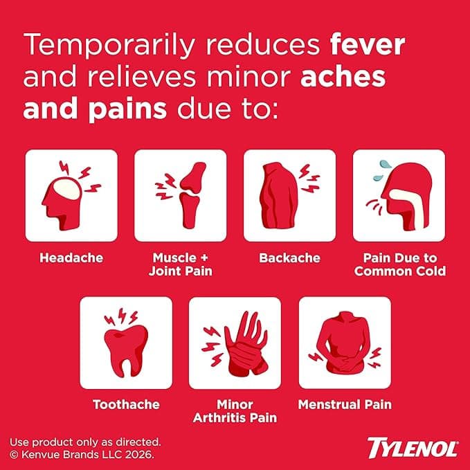 Tylenol Extra Strength, 500 mg Acetaminophen caplets - Image 3