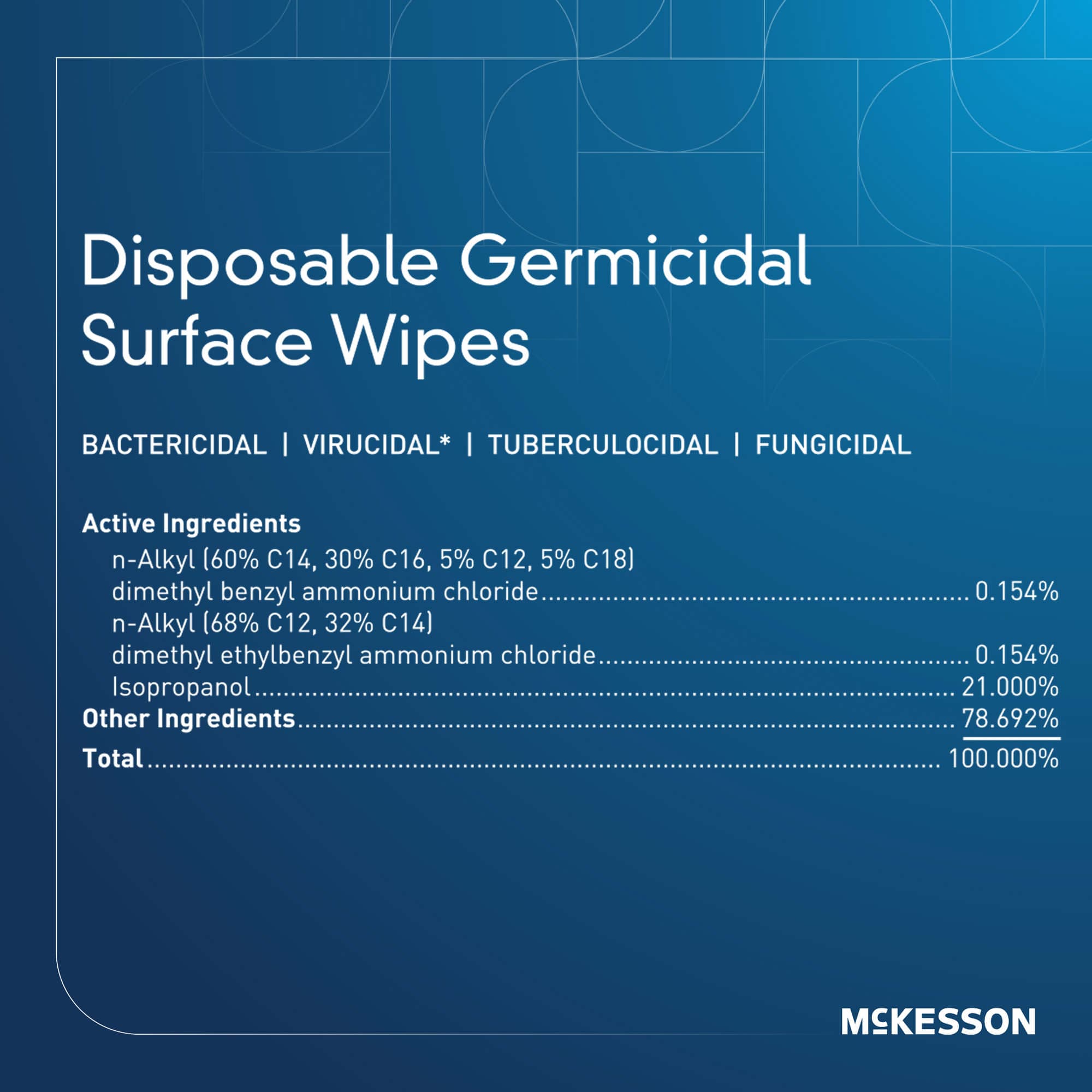 McKesson Disposable Germicidal Surface Wipes - Image 4