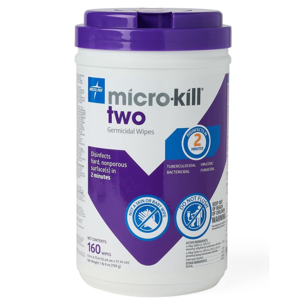 Micro-Kill Two Germ Wipe, 6" x 6.7" - Case of 1920