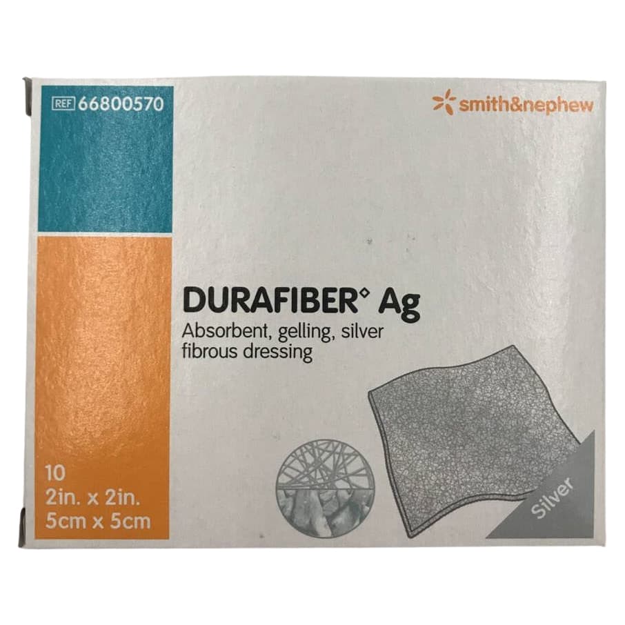 Durafiber Ag Gelling Fiber Dressing, 2 x 2 Inch - Case of 200 - Image 1