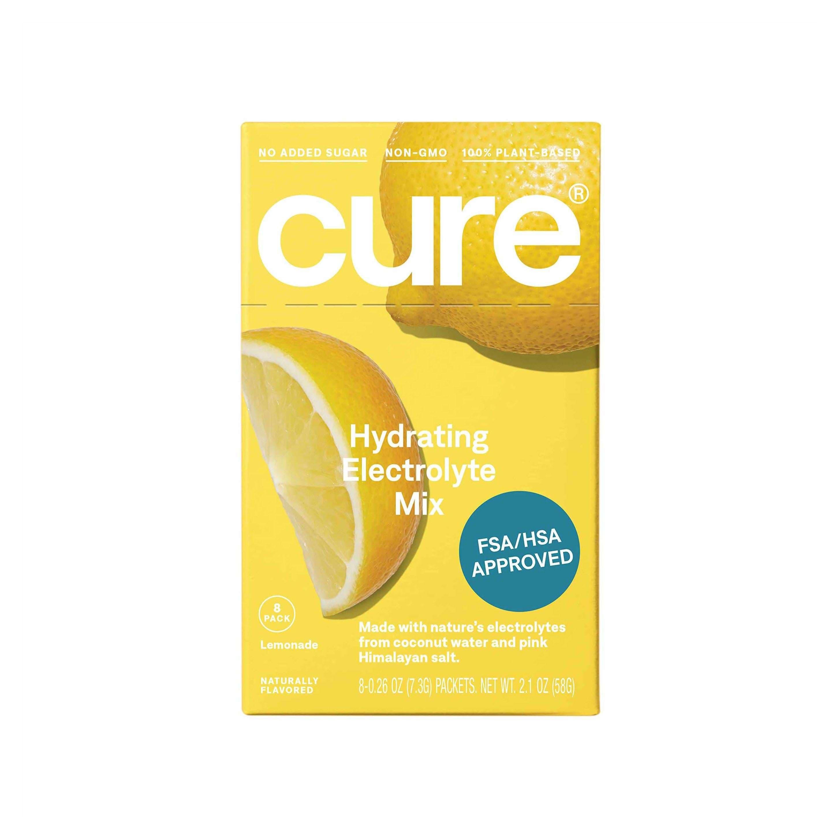 Cure Hydrating Electrolyte Mix Pouch, Lemon, 14 ct - Each - Image 1