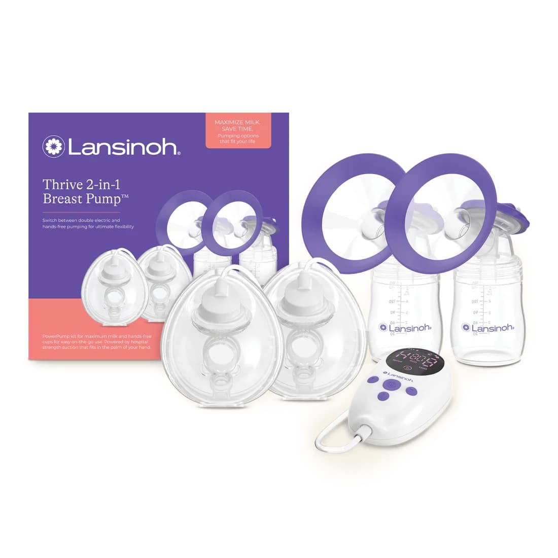 Lansinoh Thrive 2-in-1 Breast Pump