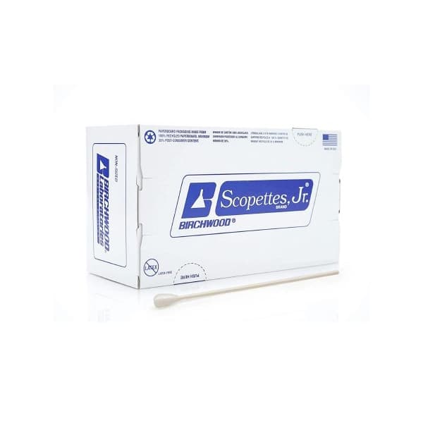 Scopettes Jr. Plain Obstetrics and Gynecology Swab, White, 8 Inch L - Case of 500