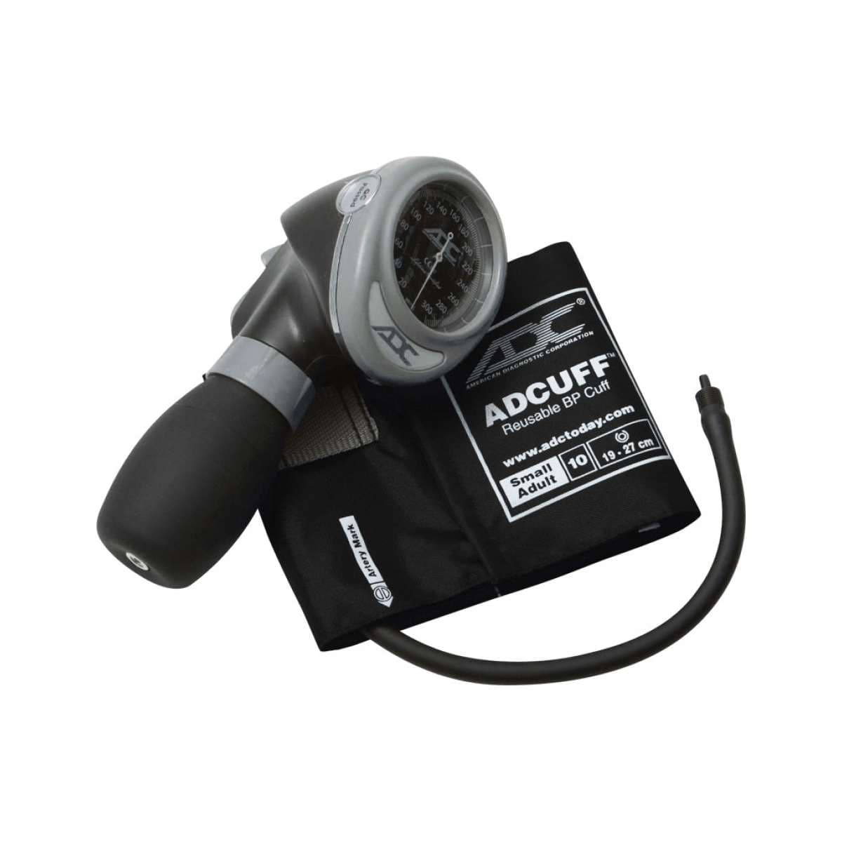 ADC Diagnostix Palm Aneroid Sphyg, Black, Small Adult - Image 1