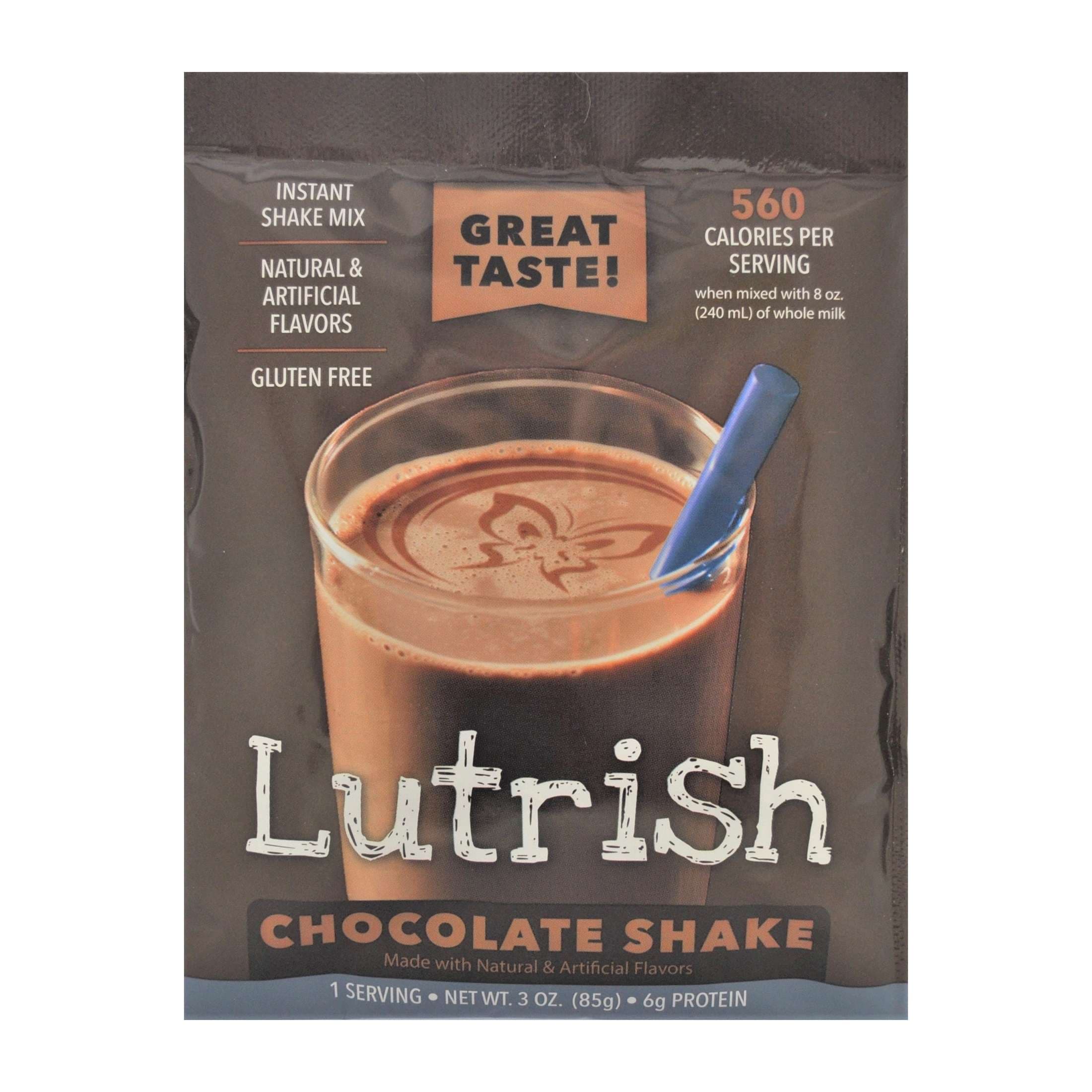 Lutrish High Calorie Shake Mix, Chocolate, 3 oz - Case of 24 - Image 1
