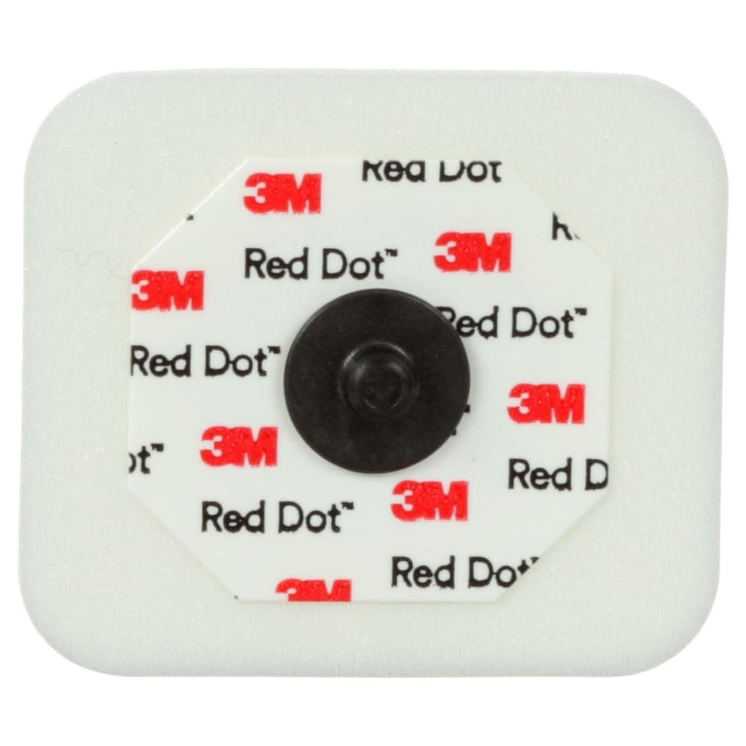 3M Red Dot Soft Cloth ECG Electrodes - Case of 600 - Image 1