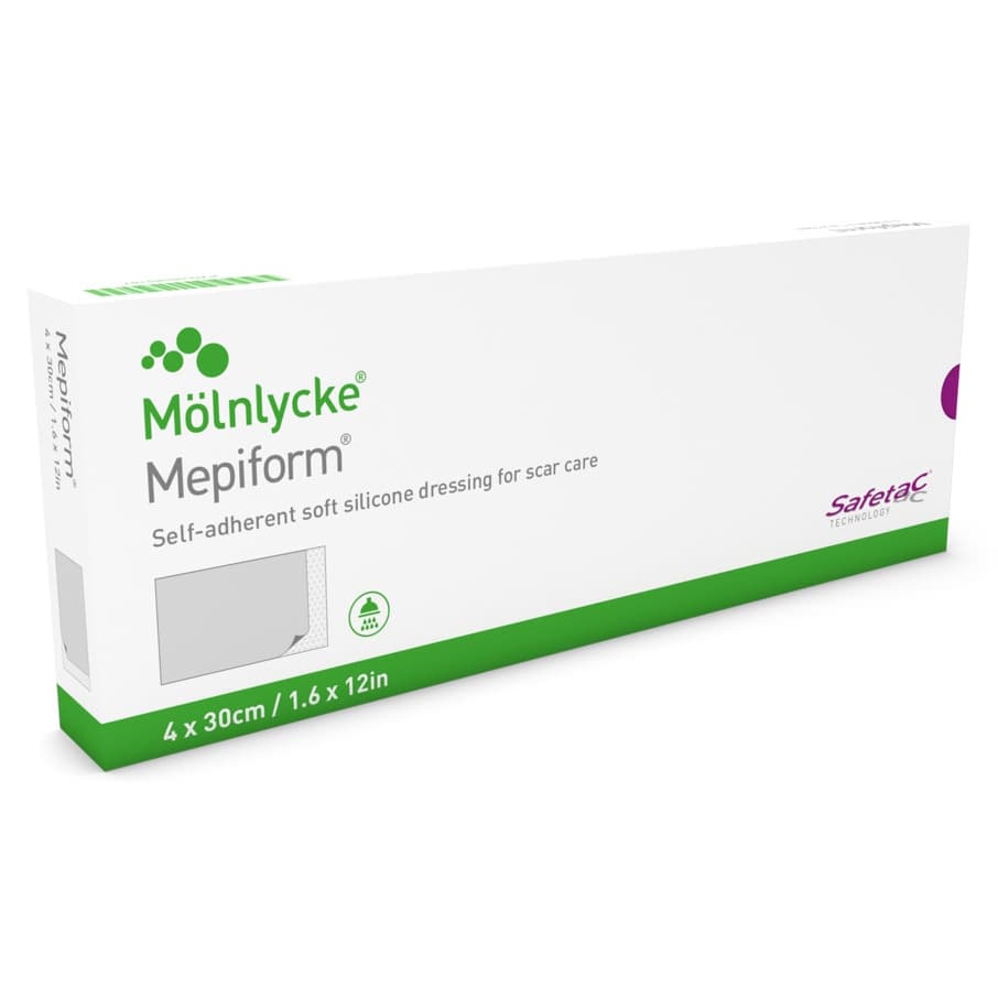 Mepiform Soft Silicone Sheeting, 1.6 x 12 Inch - Box of 5 - Image 1