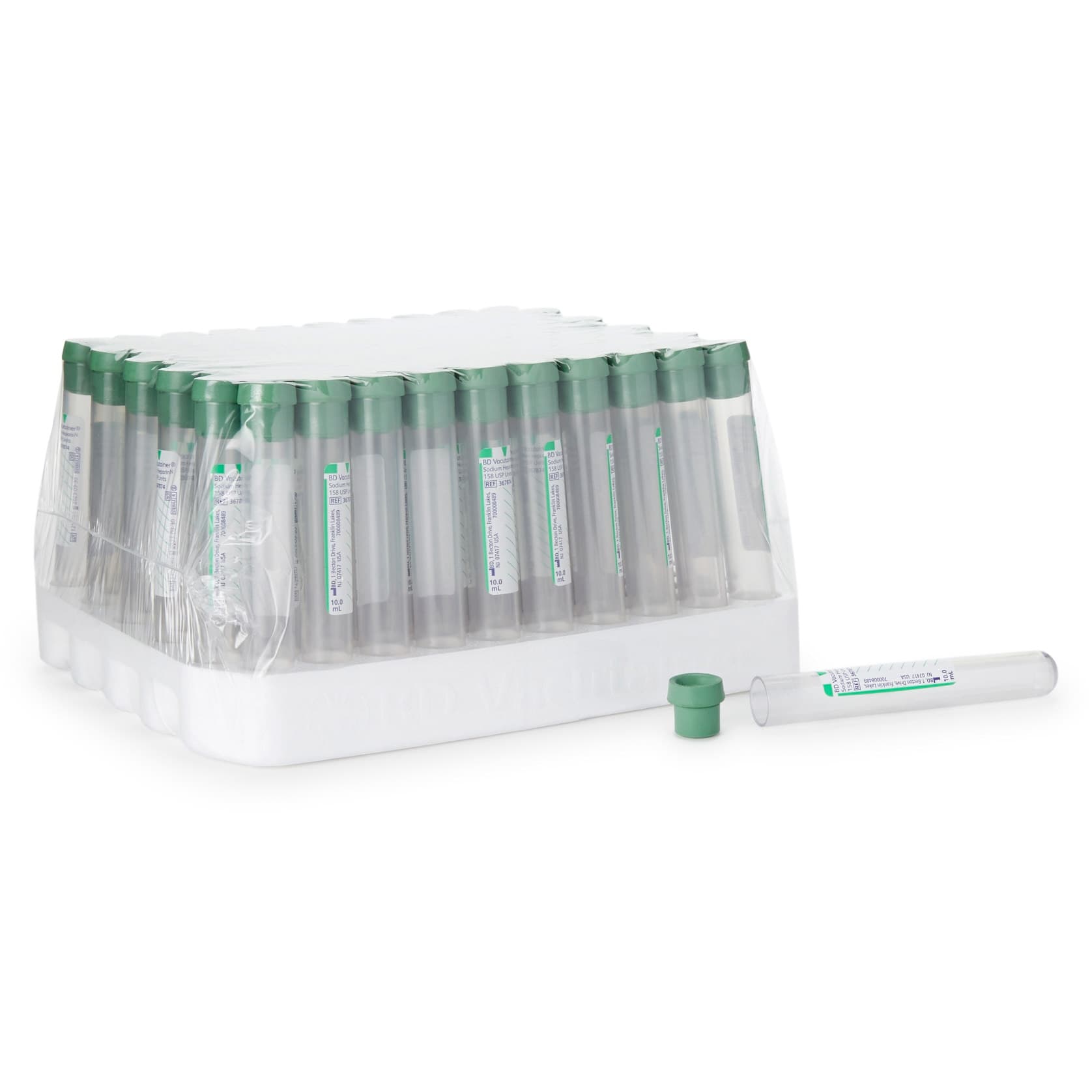 BD Vacutainer Sodium Heparin Blood Collection Tubes with Conventional Closure - Image 2