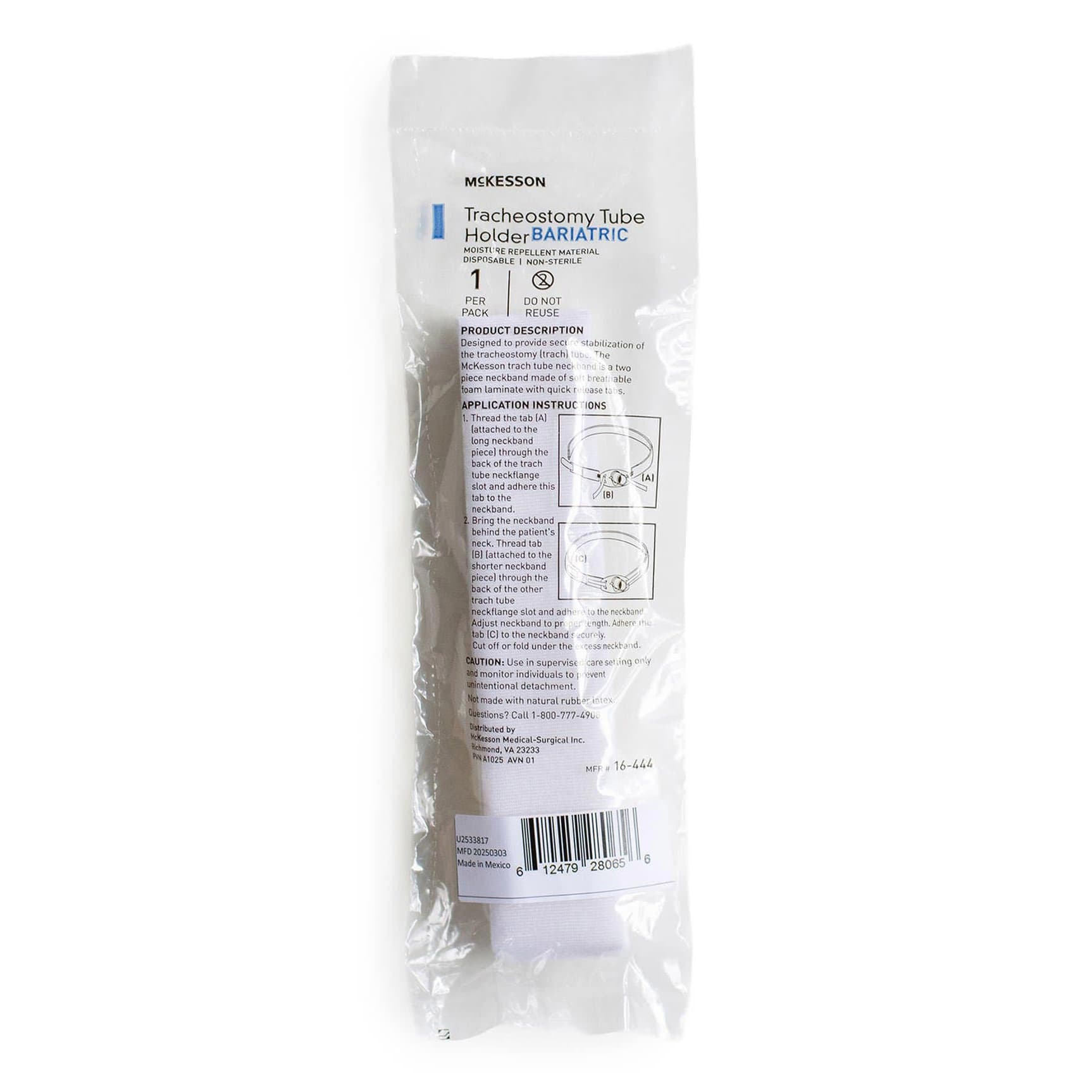 McKesson Tracheostomy Tube Holder, Bariatric, 1-1/2 x 25-1/2 Inch - Case of 100 - Image 1