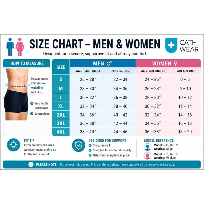 CathWear Underwear with Urinary Leg Bag and Drainage Bag Holder - Image 3
