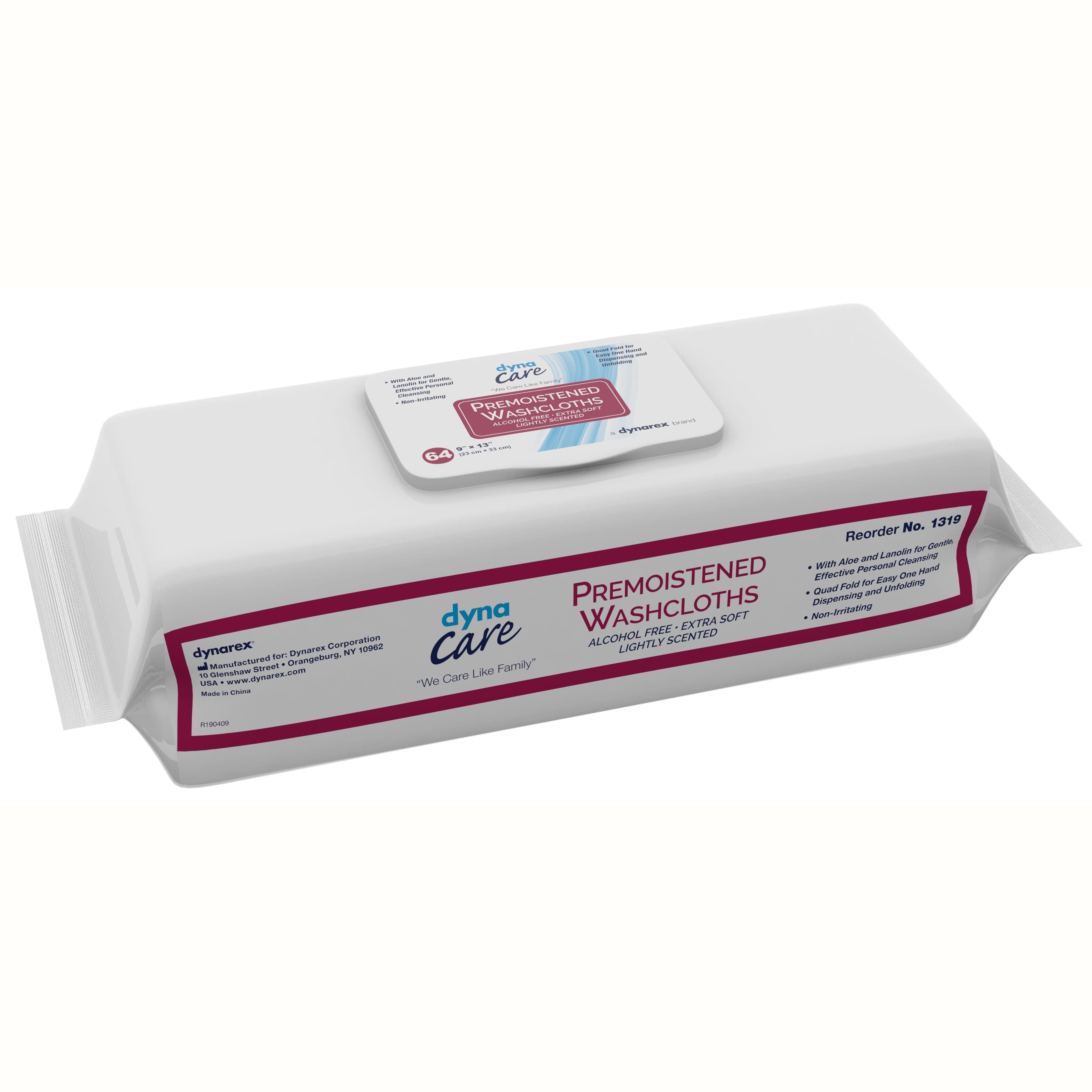 Dynarex Personal Wipe, 9 x 13 Inch - Package of 64 - Image 1