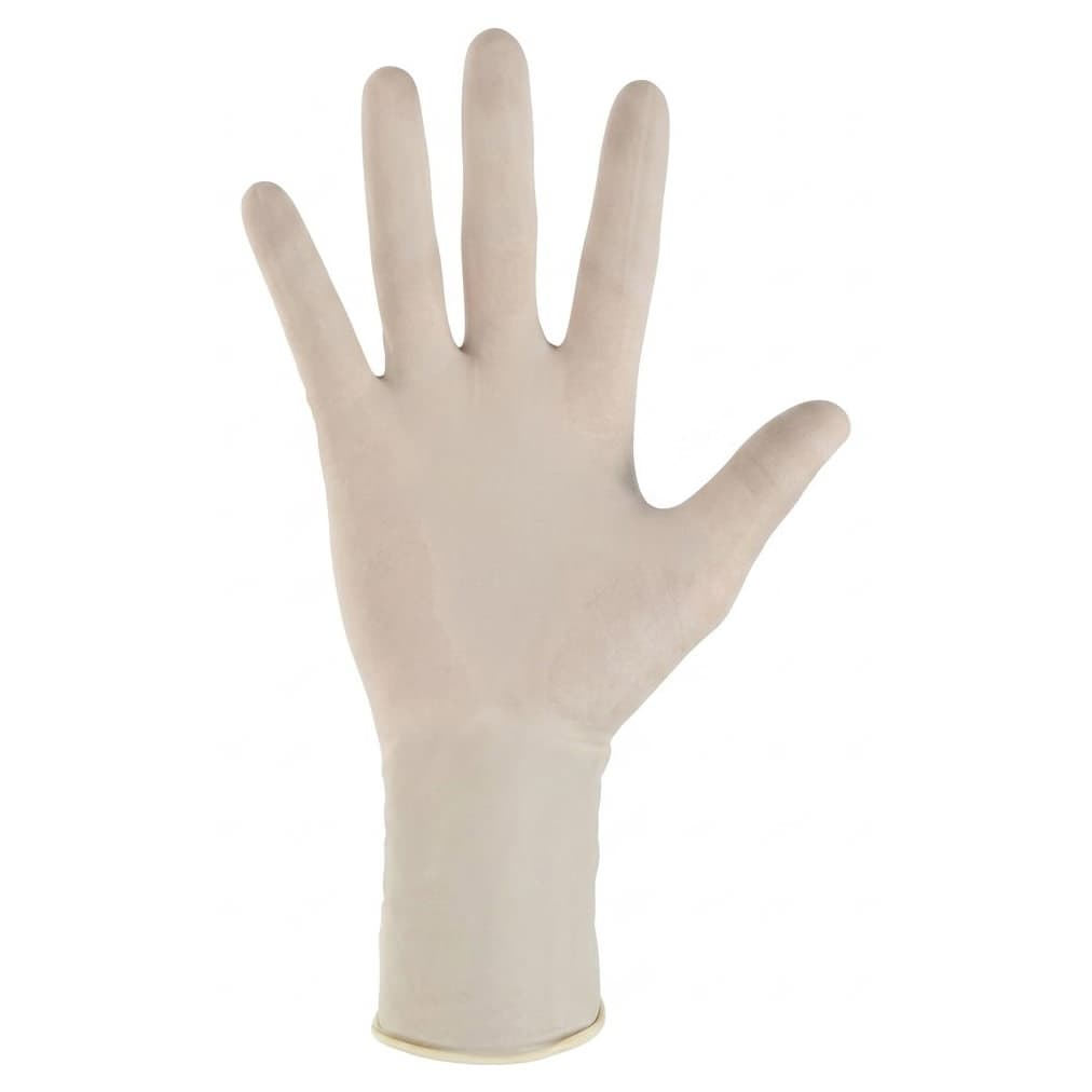 ENCORE Latex Acclaim Surgical Glove Ivory Neutral Beaded Cuff Standard, Size 7 - Each - Image 1