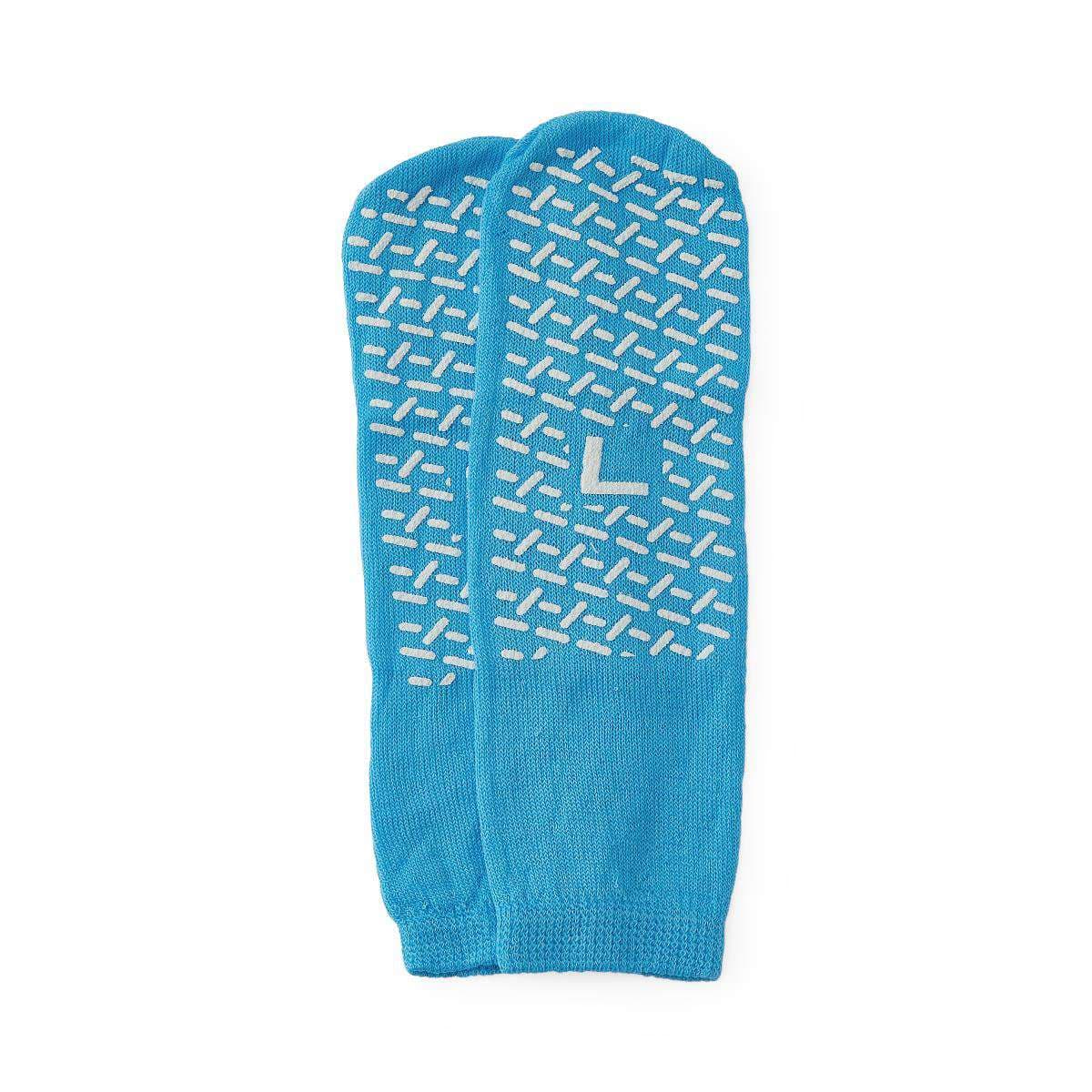 Medline Single-Tread Patient Slippers, Blue, Size L - Case of 48 - Image 1