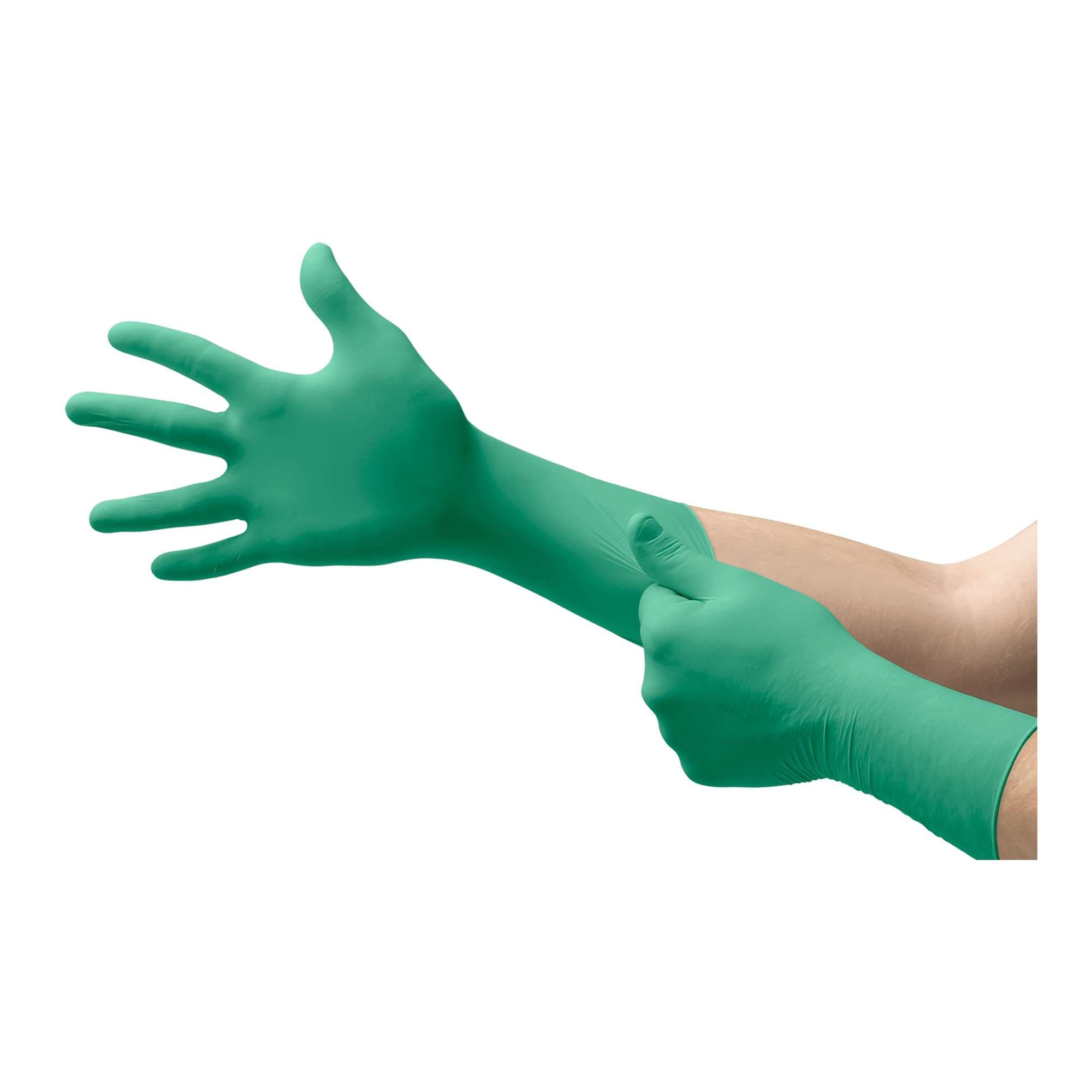 Ansell Laboratory Glove, Neoprene, Size 8.5, Green, Disposable, Sterile - Case of 200 - Image 1