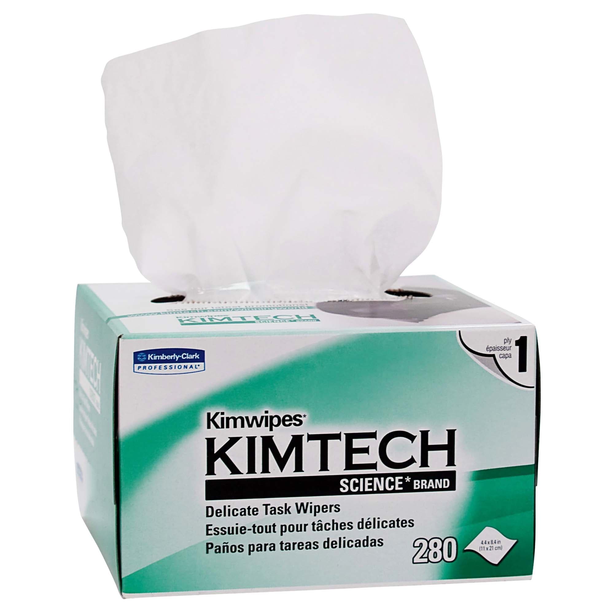 Kimwipes Kimtech Science Delicate Task Wipes, 4-2/5 X 8-2/5 Inch - Case of 30 - Image 1