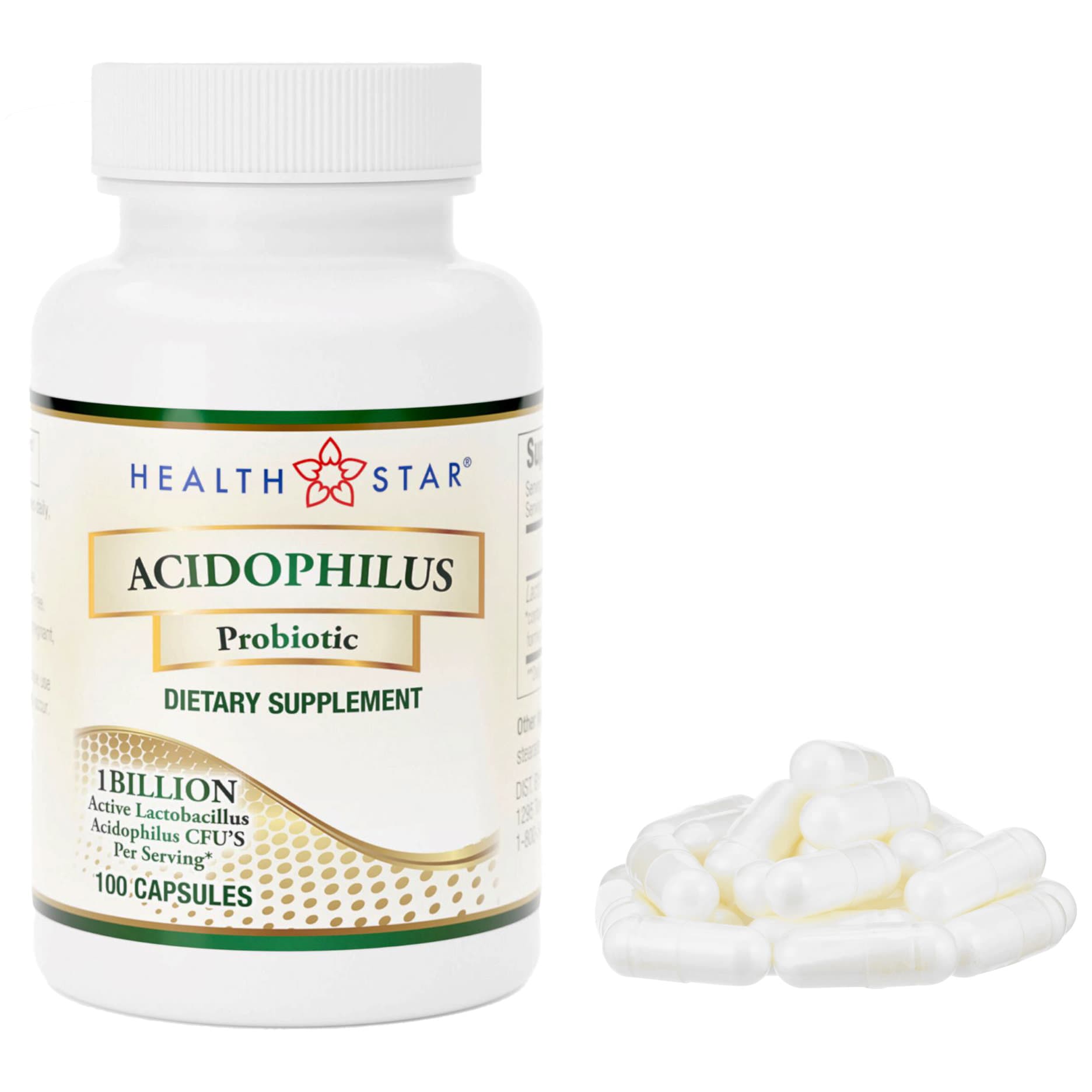 Health Star Acidophilus Probiotic Supplement Tablets - Bottle of 100 - Image 1