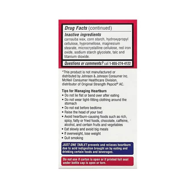 Leader Famotidine Acid Reducer Tablets, 10 mg, 30 Count - Each - Image 3
