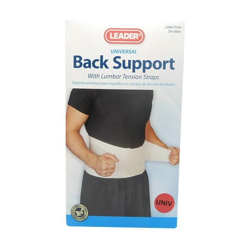 Leader Back Support with Lumbar Tension Straps Universal