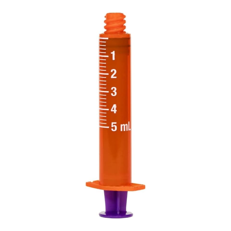 Vesco Oral Medication Syringe, Amber Barrel, 5 ml - Box of 250 - Image 1