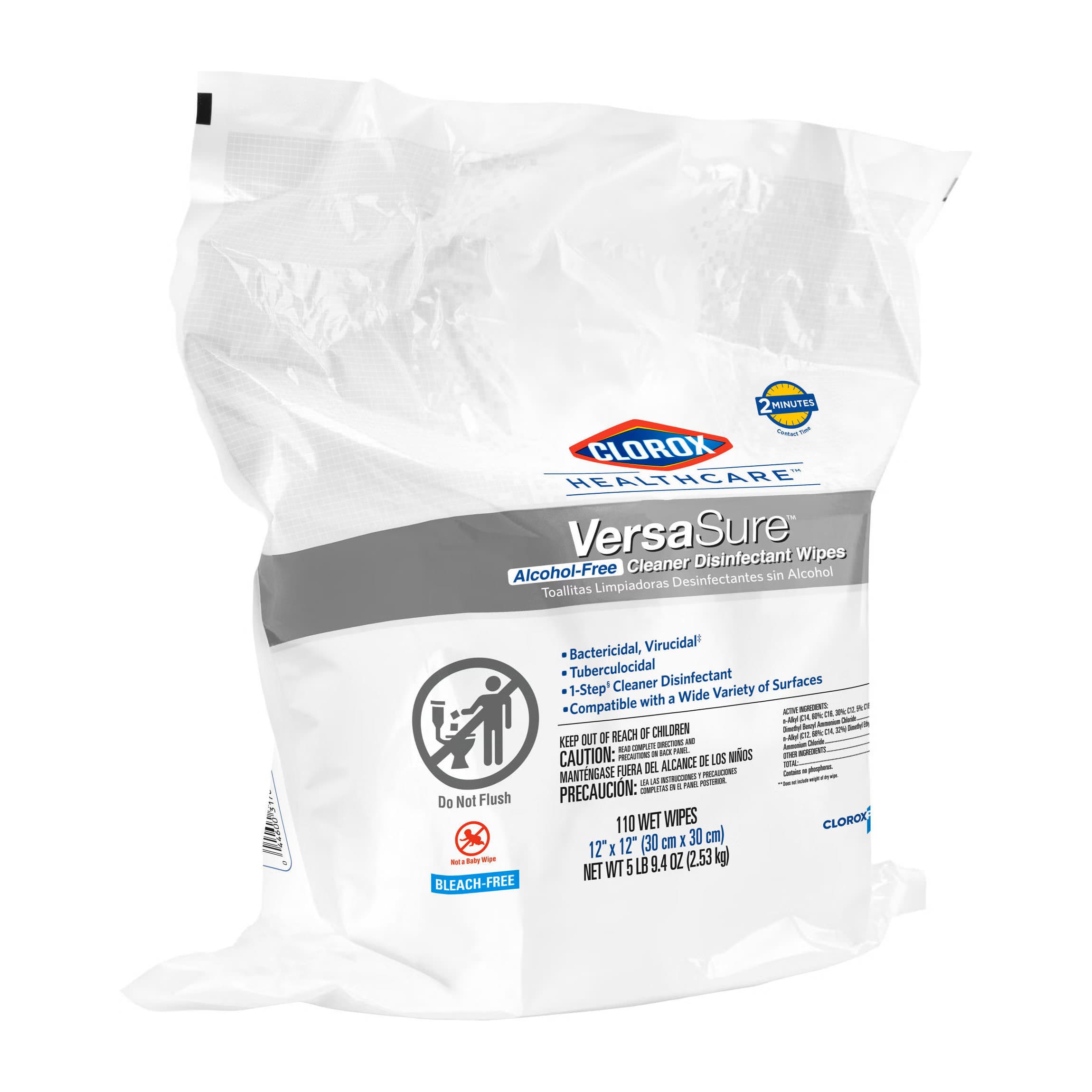 Clorox Healthcare VersaSure Surface Disinfectant Wipe, 12 x 12 Inch