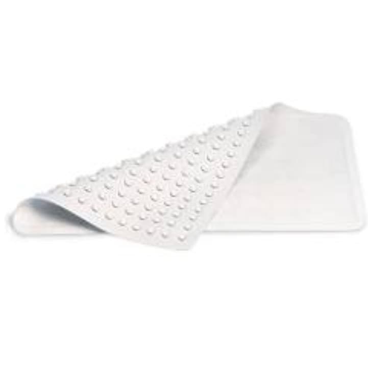 Medline Safety-Grip Bath Mat, White, 28" x 16"
