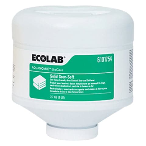 Ecolab Aquanomic Biocare Solid Sour Fabric Softener Detergent 6 lbs. Bottle - Case of 2 - Image 1