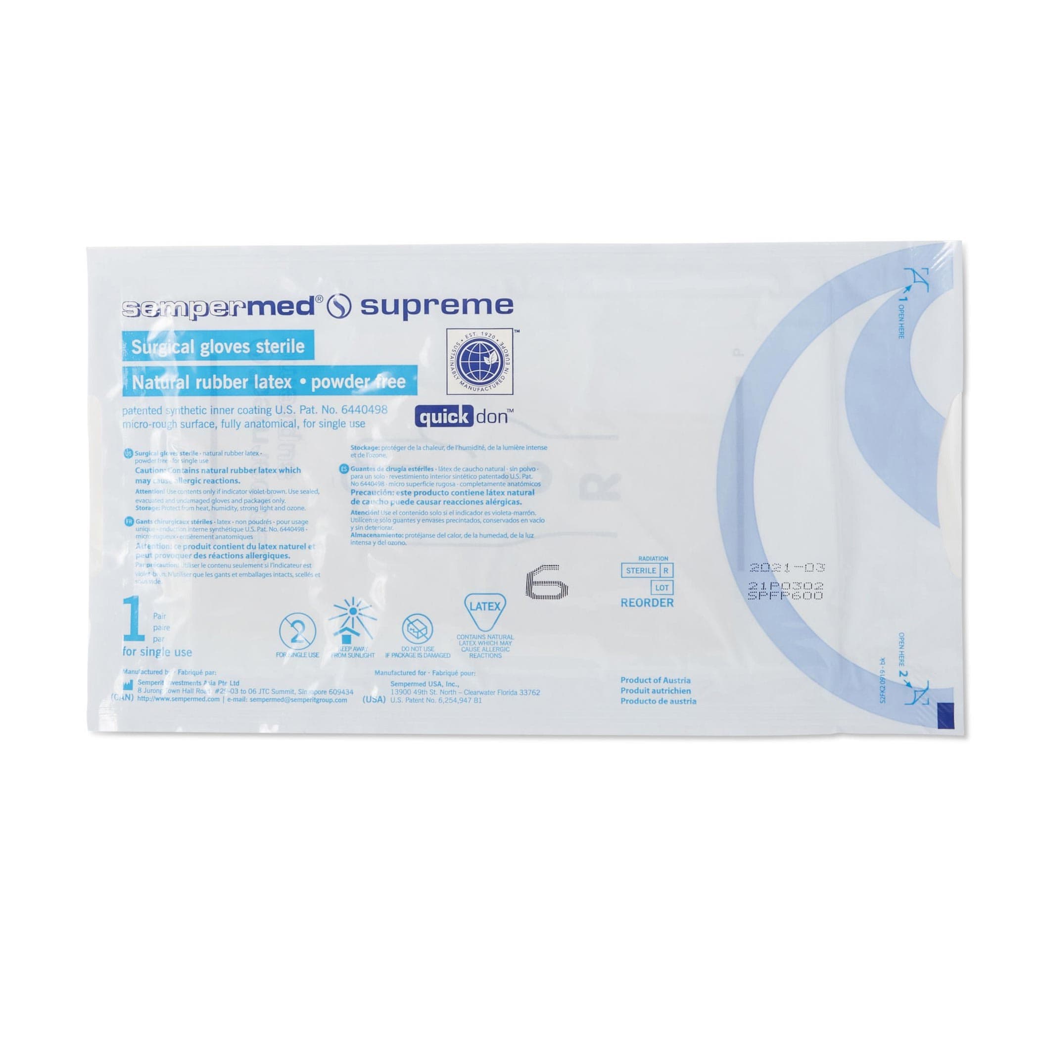 Sempermed Supreme Powder Free Surgical Gloves - Image 3