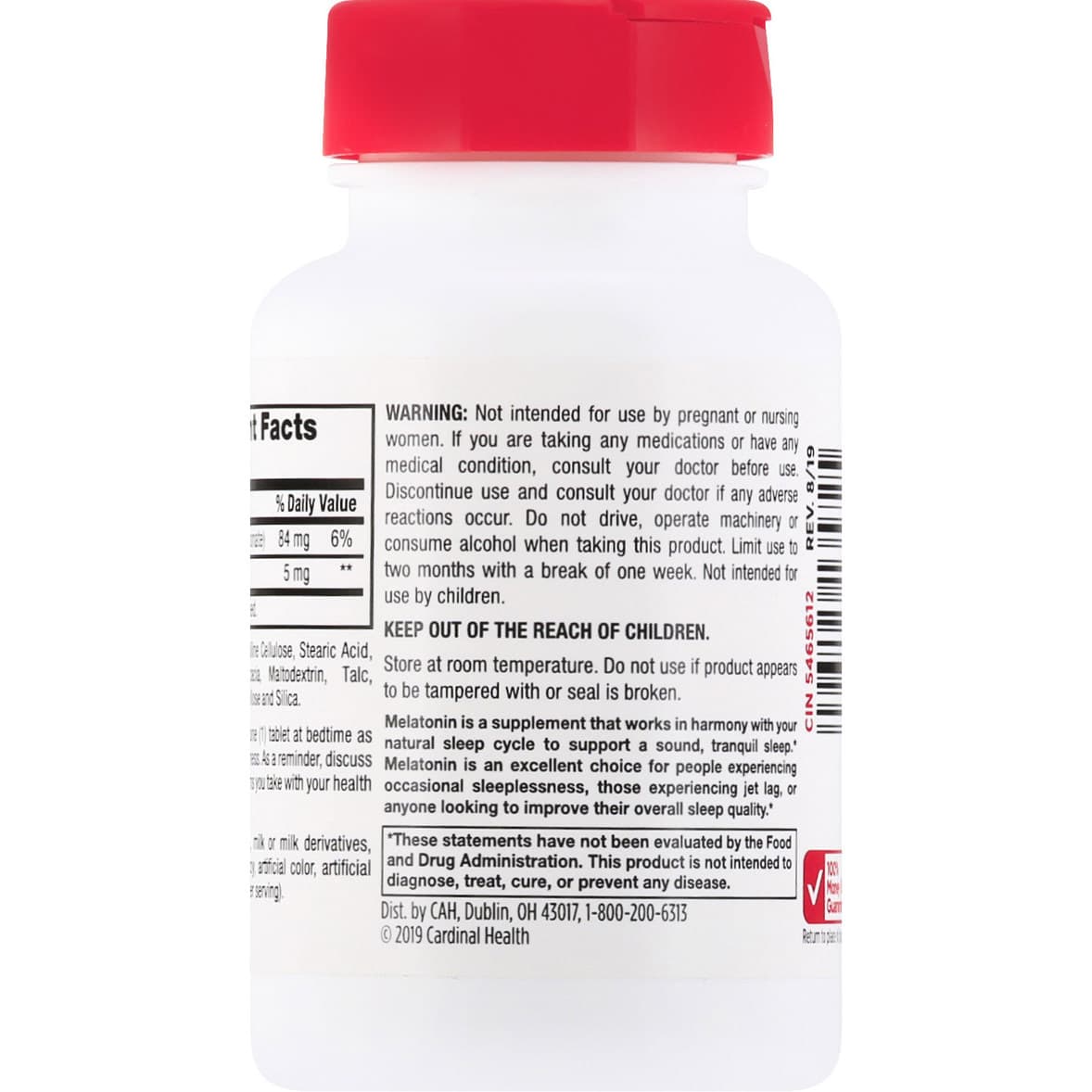 Leader Melatonin Tablets, 5 mg - Bottle of 120 - Image 3