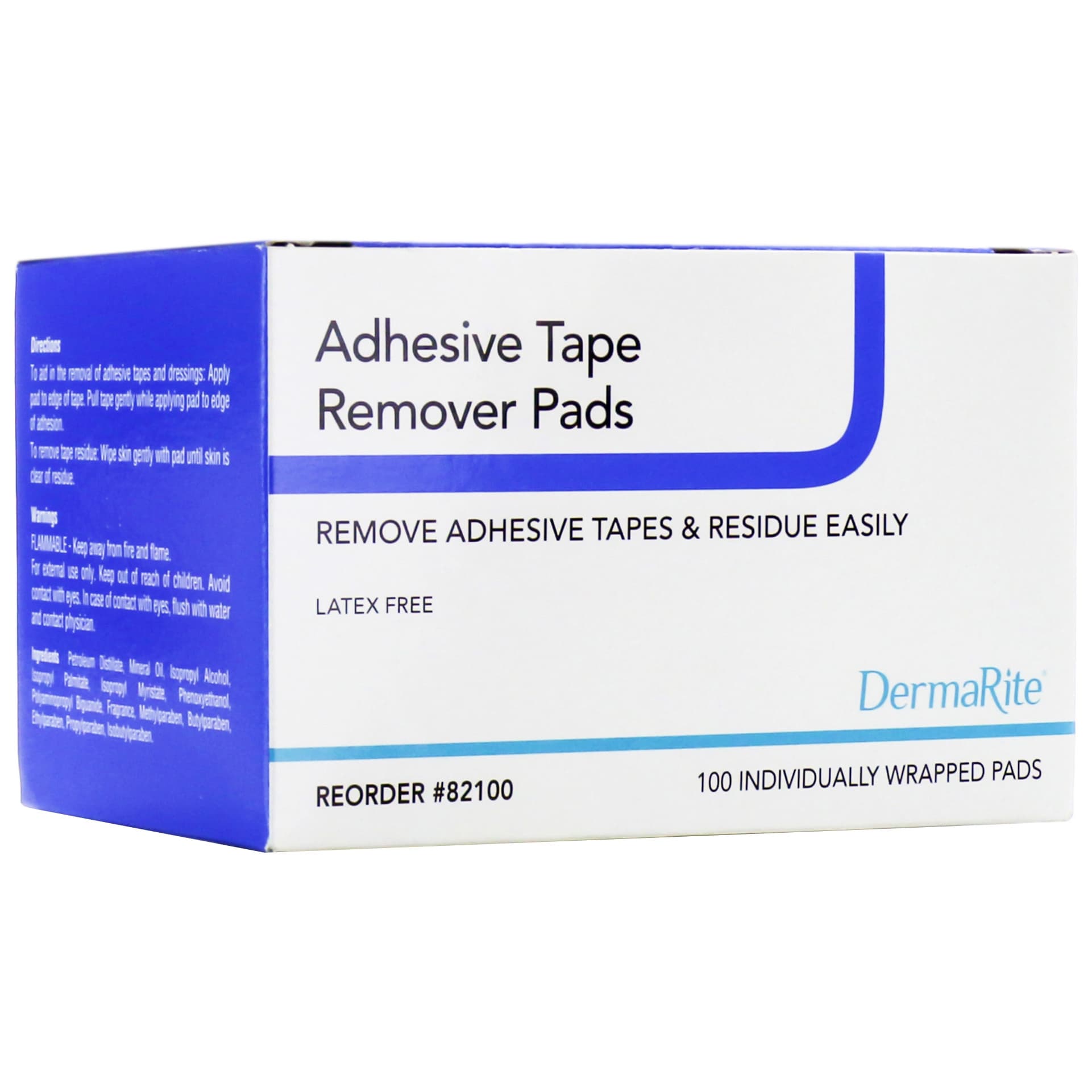 DermaRite Adhesive Tape Remover Pads - Box of 100 - Image 1