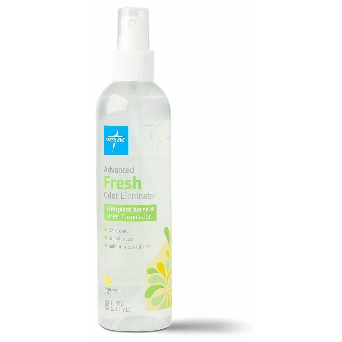 Medline Advanced Fresh Odor Eliminator, Fresh Lemon, 8 oz - Case of 12 - Image 1