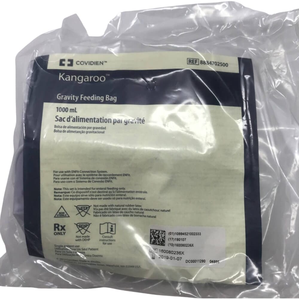 Kangaroo Gravity Feeding Bag Set, 1000 mL - Image 2